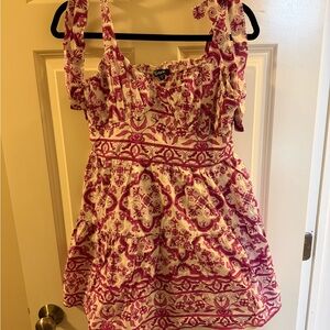 Trixxi Pink and White Floral Mini Dress